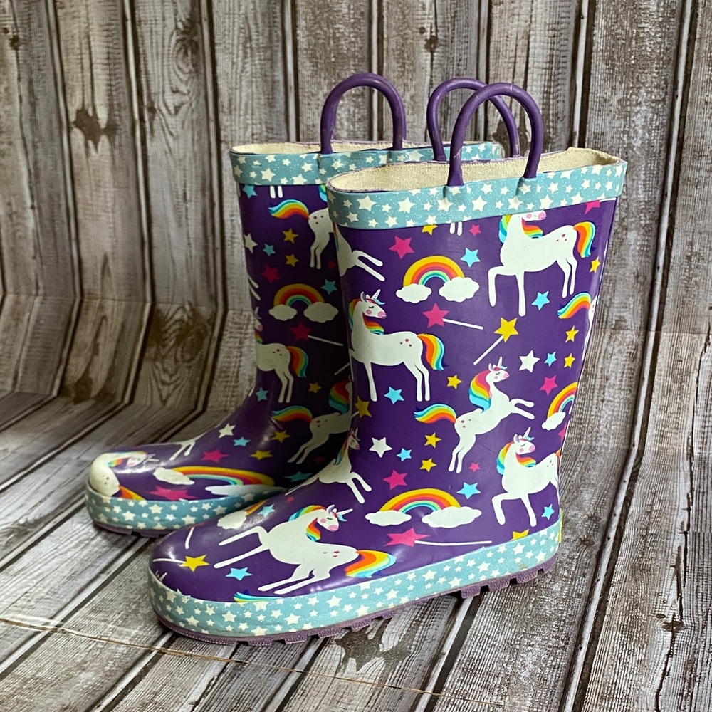 Western Chief Unicorn Print Children’s Rain Boots Size 3